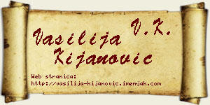 Vasilija Kijanović vizit kartica